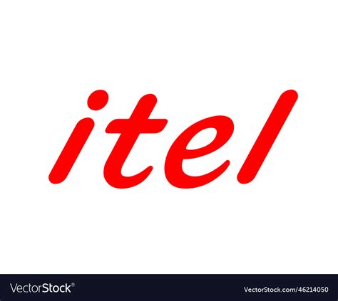 Itel brand logo phone symbol name red design Vector Image