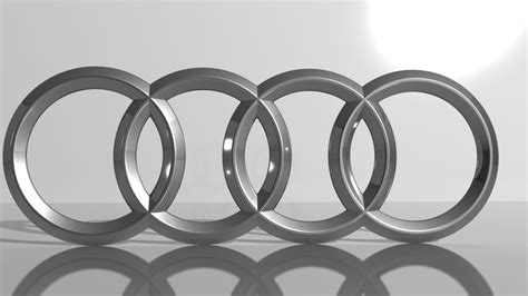 Audi Logo 3D Model in Parts of auto 3DExport