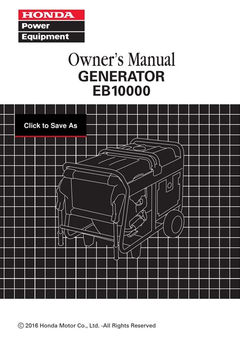 HONDA EB10000 OWNER'S MANUAL Pdf Download | ManualsLib