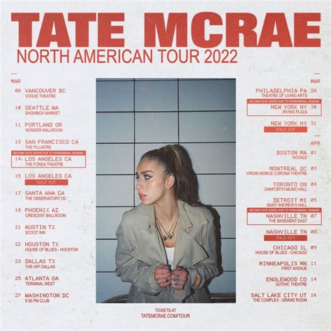 Tate McRae Tour Dates, Concert Tickets, & Live Streams