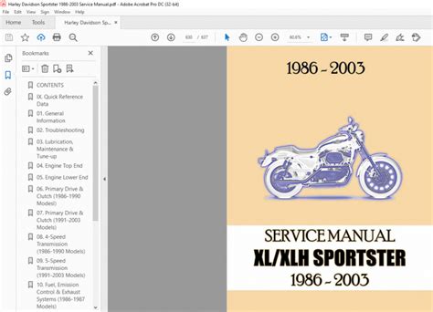 1986-2003 Harley Davidson XL XLH Sportster Service Manual - PDF DOWNLOAD - HeyDownloads - Manual ...