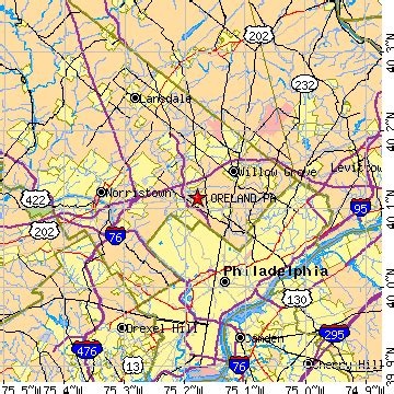 Oreland, Pennsylvania (PA) ~ population data, races, housing & economy