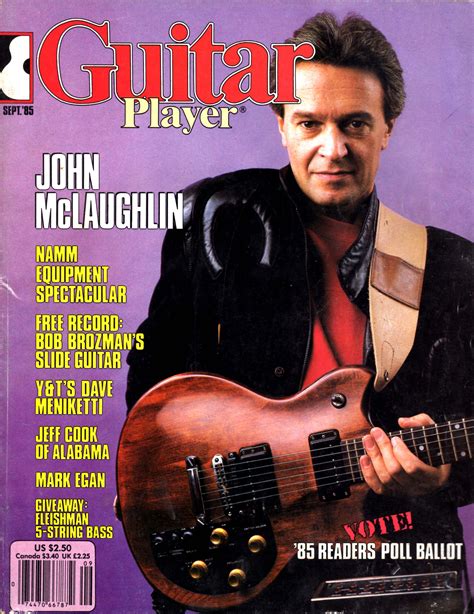 John McLaughlin - Guitar Player Magazine Interview - September 1985 ...