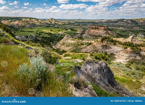 Painted Canyon Overlook North Dakota Stock Image - Image of colorful ...