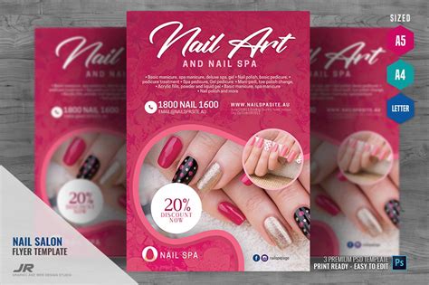 Nail Spa and Salon Flyer | Flyer Templates ~ Creative Market