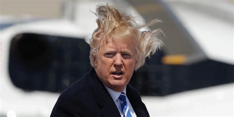 Trump's hair blowing during Thursday's high winds in 5 photos, 1 video - Business Insider