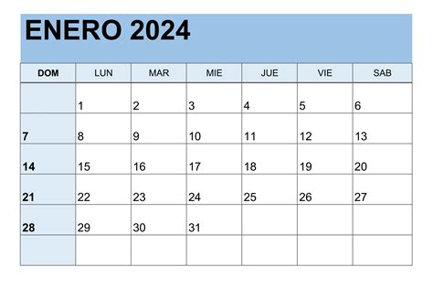 Calendario 2024 Enero - Helen Kristen