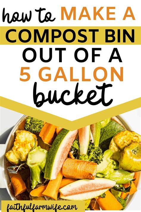 DIY 5 Gallon Bucket Compost Bin in 2020 | Compost, Making a compost bin, Compost bin