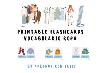 La Ropa Clothing in Spanish | Flashcards in Spanish by Aprende con Jessi