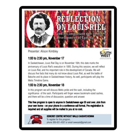 SCWW is hosting Metis classes in remembrance of “Louis Riel Day” - MooseJawToday.com