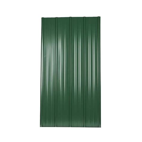 Metal Sales Pro-Panel II 3-ft x 12-ft Ribbed Green Steel Roof Panel in ...