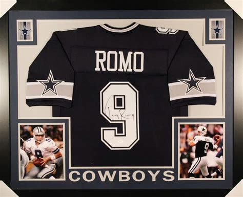 TONY ROMO AUTOGRAPHED FRAMED / MATTED DALLAS COWBOYS JERSEY ...