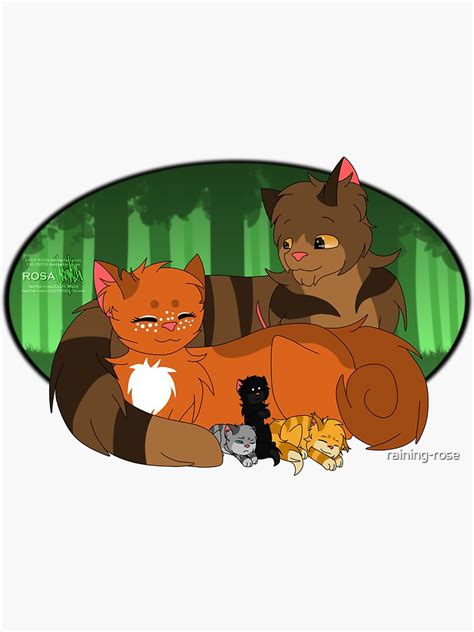 "Brambleclaw X Squirrelflight Family" Sticker by raining-rose | Redbubble