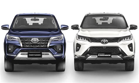 2021 Toyota Fortuner Facelift vs Fortuner Legender » MotorOctane