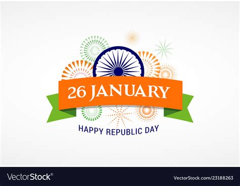 Indian republic day concept design banner poster Vector Image