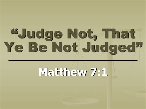 Judge not – Warfighter for Christ