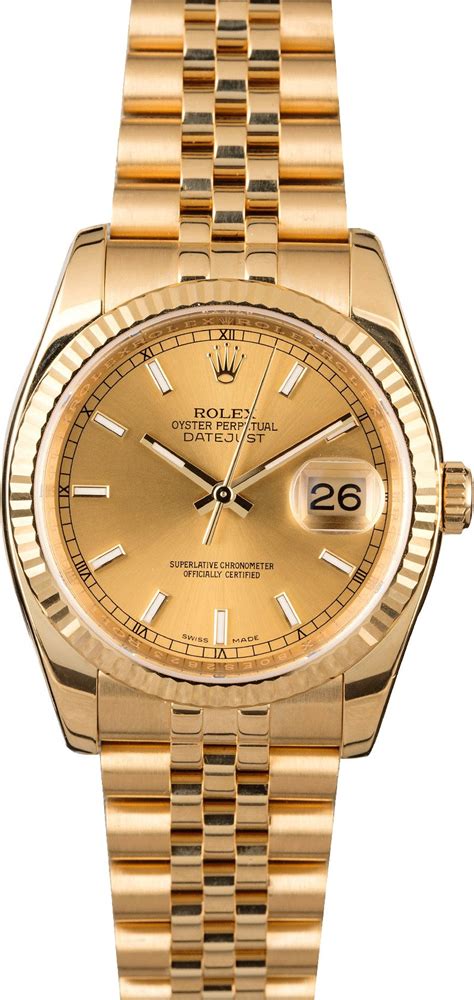 Men's Rolex Datejust 116238 Yellow Gold Jubilee