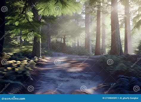 Digital Art Forest Background Wallpaper Stock Illustration ...