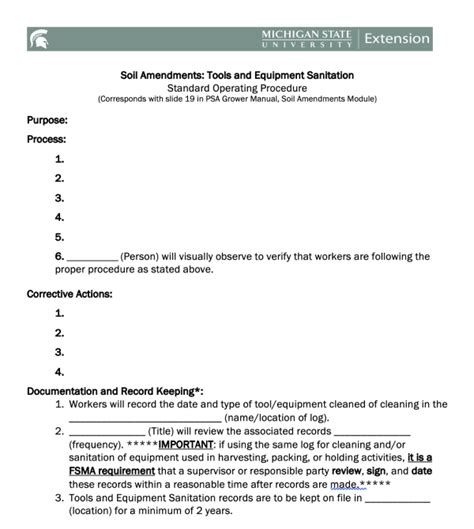 Soil Amendments Tools and Equipment Sanitation - Agrifood Safety