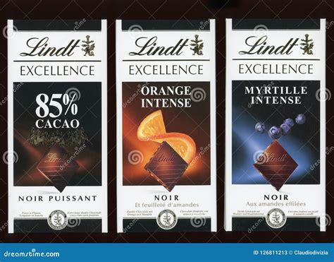 Lindt dark chocolate editorial stock photo. Image of blueberry - 126811213