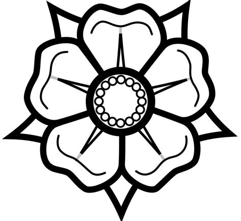 Simple heraldic rose for embroidery or leather working. | Flower drawing images, Cute flower ...