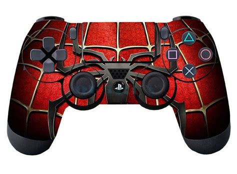 Red Cool Spider for PS4 Controller Playstation 4 Skin Sticker Cover Part Gift | Playstation ...