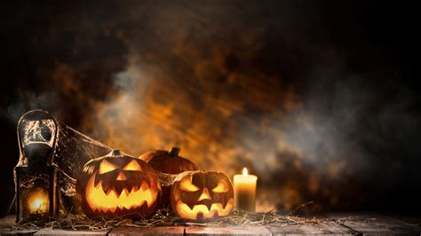 1920x1080 Halloween Candle And Pumpkins Laptop Full HD 1080P ,HD 4k ...