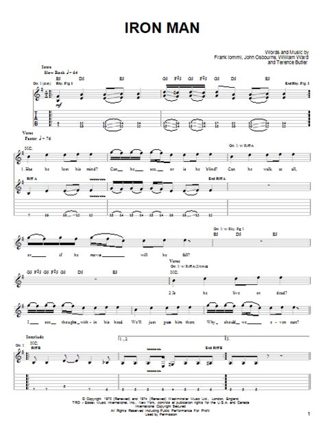 Iron Man by Black Sabbath - Easy Guitar Tab - Guitar Instructor