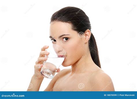 Young Caucasian Woman Drinking Water from Glass Stock Image - Image of beauty, natural: 18070599