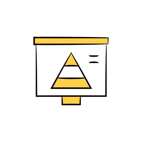 pyramid chart on slide icon yellow theme illustration 7101649 Vector Art at Vecteezy