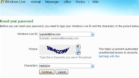 Hotmail Password Recovery Steps for Email Account | Windows Blog