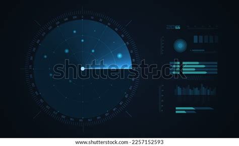 Radar Screen Background Vector Sonar Stock Vector (Royalty Free ...