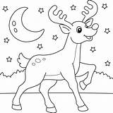Christmas Reindeer Coloring Page For Kids 8822715 Vector Art At Vecteezy sketch template