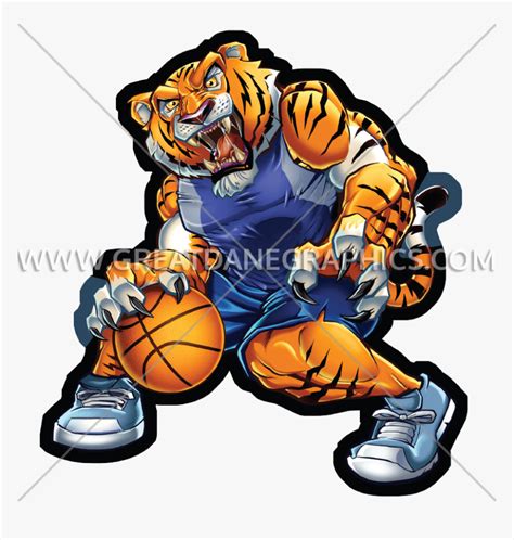 Tiger With Basketball Clipart Vector Transparent Basketball ...