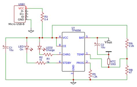 Charging Circuit using TP4056 Resources - EasyEDA | Circuit, Charging ...