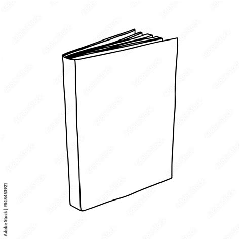 Book Template. Vector illustration. Copy space. Linear, vector, realistic, outline illustration ...