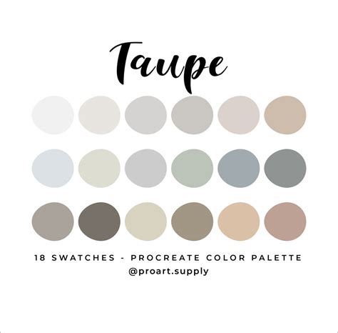 TAUPE PROCREATE Color Palette Hex Codes Tan, Blue, Gray for iPad ...