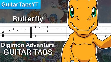 Digimon - Butterfly (Opening 1) Guitar Tutorial | Guitar Lesson + TABS - YouTube