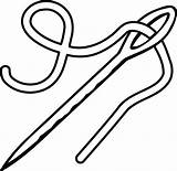 Needle And Thread Spool Drawing Sketch Coloring Page sketch template