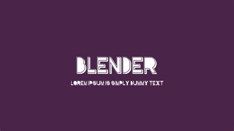 Blender Font : Download Free for Desktop & Webfont