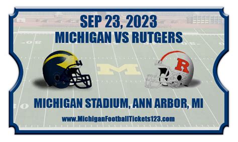 Michigan Wolverines vs Rutgers Scarlet Knights Football Tickets | 09/23/23