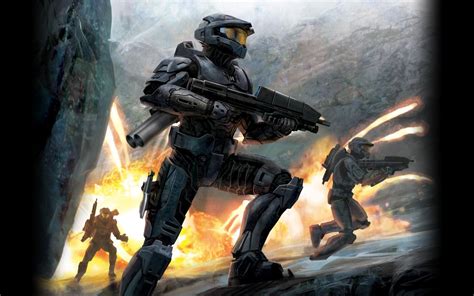 Epic Halo Battle HD Wallpaper