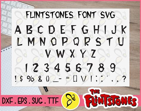 Flintstones Font SVG Cut Files Bundle, The Flintstones Font Png, Eps ...