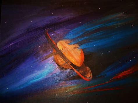 Saturn | Saturn painting, Saturn painting acrylic, Painting