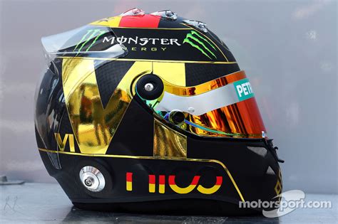 The helmet of Nico Rosberg, Mercedes AMG F1 celebrating Germany's 2014 ...