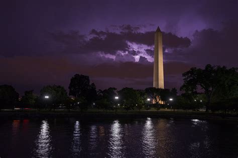 Light Show at the Washington Monument