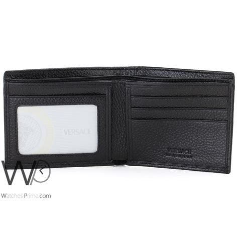 Versace Wallet Black For Men Leather | Watches Prime