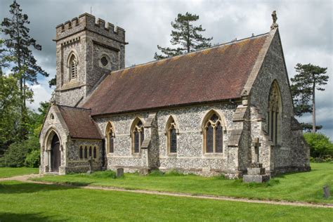 Church of Saint Barnabas, a 19th Century English Parish Church in Faccombe, Hampshire England on ...