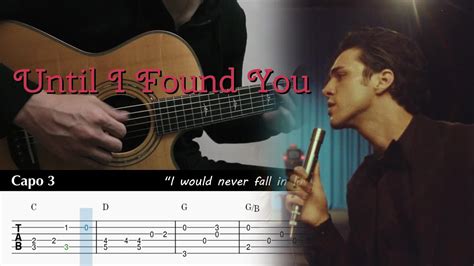 Until I Found You - Stephen Sanchez - Fingerstyle Guitar TAB Chords - YouTube