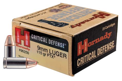 Hornady 9mm 115 gr Critical Defense 25/Box | Vance Outdoors